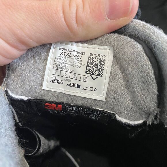 Sperry Top Sider Women's Maritime Cruz Leather Ankle Boots Black Size 7 - Picture 8 of 9